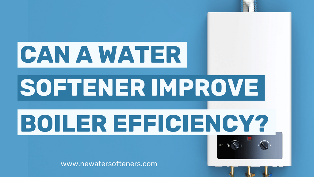 How does a water softener improve the efficiency and lifespan of a boiler?